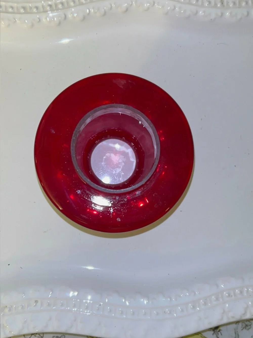 Ruby Red Replacement Shade Hurricane Chimney top Lantern Lamp Globe